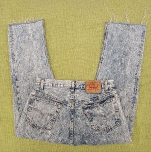 Vintage Acid Wash 501 Levi's Jeans Raw Hem Tag 34 Fit 29/30